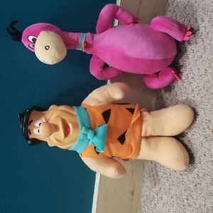 Vintage the flinstones "days inn travel buddies" fred and dino small plush